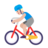 Man Biking: Medium-Light Skin Tone