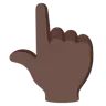 Backhand Index Pointing Up: Dark Skin Tone Emoji 👆🏿 image - Google Noto Color style