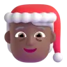 Mx Claus: Medium-Dark Skin Tone Emoji 🧑🏾‍🎄 image - Microsoft 3D Fluent style