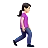 Woman Walking Facing Right: Light Skin Tone