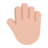 Raised Back Of Hand: Medium-Light Skin Tone Emoji 🤚🏼 image - Microsoft Classic 2D style