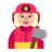 Woman Firefighter: Medium-Light Skin Tone