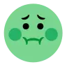 Nauseated Face Emoji 🤢 image - Tossface style