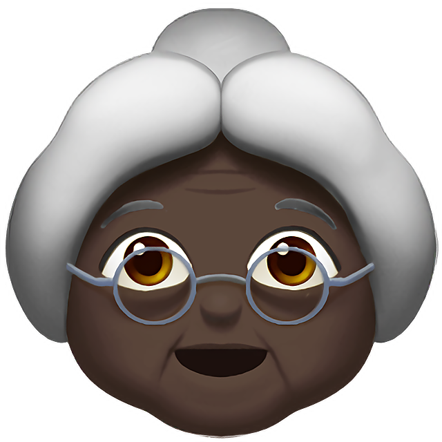 Old Woman: Dark Skin Tone