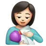 Woman Feeding Baby: Light Skin Tone Emoji 👩🏻‍🍼 image - WhatsApp style