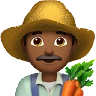 Man Farmer: Medium-Dark Skin Tone Emoji 👨🏾‍🌾 image - Apple style