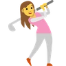 Woman Golfing Emoji 🏌️‍♀️ image - Skype style