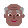 Old Man: Medium-Dark Skin Tone Emoji 👴🏾 image - Microsoft Classic 2D style
