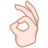 Ok Hand: Light Skin Tone