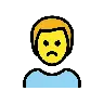 Man Pouting Emoji 🙎‍♂️ image - OpenMoji style