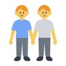 二人の男が手を取り合って Emoji 👬 image - Tossface style