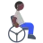 Person In Manual Wheelchair: Dark Skin Tone