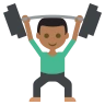 Person Lifting Weights: Medium-Dark Skin Tone Emoji 🏋🏾 image - EmojiTwo style