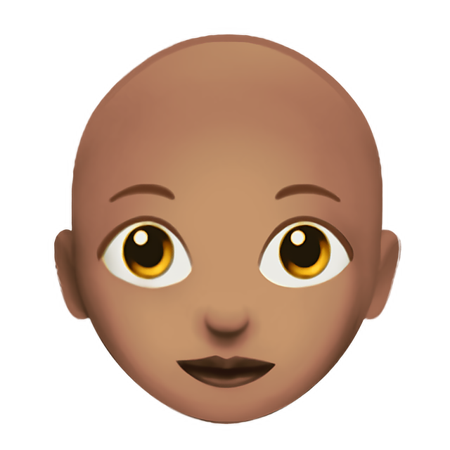 Woman: Medium Skin Tone, Bald