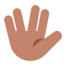 Vulcan Salute: Medium Skin Tone Emoji 🖖🏽 image - Tossface style