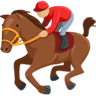 Horse Racing: Medium-Light Skin Tone Emoji 🏇🏼 image - Facebook Messenger (2016) style