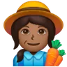 Woman Farmer: Medium-Dark Skin Tone Emoji 👩🏾‍🌾 image - Samsung style