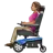 Woman In Motorized Wheelchair: Medium Skin Tone