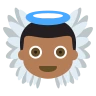 Baby Angel: Medium-Dark Skin Tone Emoji 👼🏾 image - EmojiTwo style