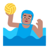 Man Playing Water Polo: Medium Skin Tone Emoji 🤽🏽‍♂️ image - Microsoft Classic 2D style