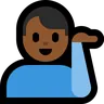Man Tipping Hand: Medium-Dark Skin Tone Emoji 💁🏾‍♂️ image - Microsoft Windows 10 Segoe UI Emoji style
