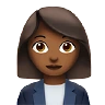 Woman Office Worker: Medium-Dark Skin Tone Emoji 👩🏾‍💼 image - Apple style