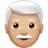 Man: Medium-Light Skin Tone, White Hair