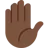 Raised Hand: Dark Skin Tone