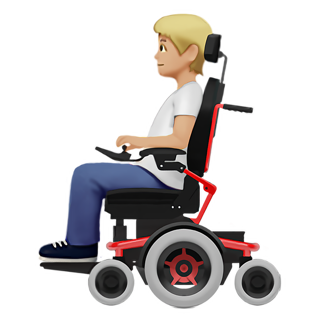 Person In Motorized Wheelchair: Medium-Light Skin Tone