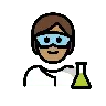 Scientist: Medium Skin Tone Emoji 🧑🏽‍🔬 image - OpenMoji style