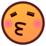 Эмодзи Целующееся лицо с закрытыми глазами 😚 image - Emojidex style