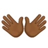 Open Hands: Medium-Dark Skin Tone Emoji 👐🏾 image - Huawei Harmony OS style