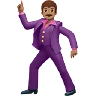 Man Dancing: Medium Skin Tone Emoji 🕺🏽 image - Apple style
