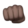 Oncoming Fist: Dark Skin Tone Emoji 👊🏿 image - Samsung style