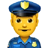 Man Police Officer Emoji 👮‍♂️ image - Apple style