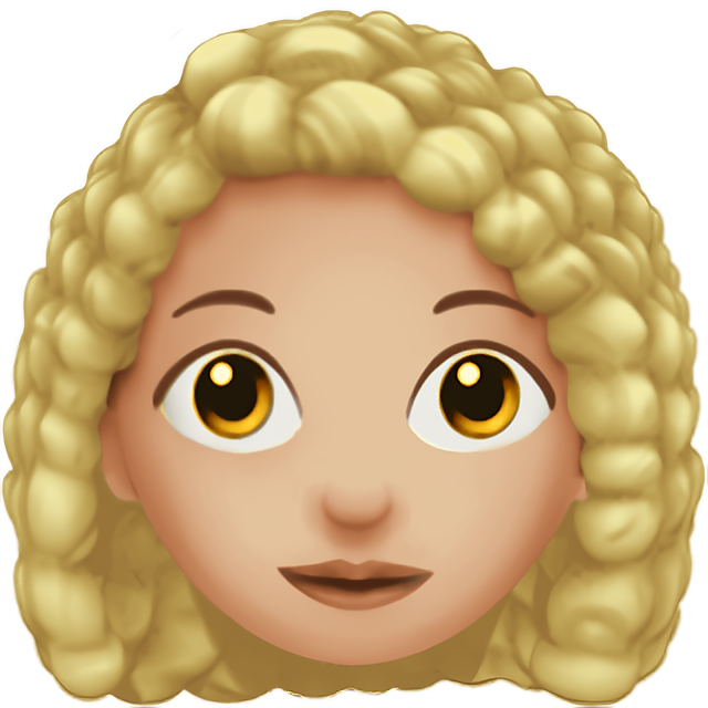 Woman: Medium-Light Skin Tone, Curly Hair