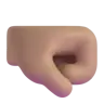 Right-Facing Fist: Medium Skin Tone Emoji 🤜🏽 image - Microsoft 3D Fluent style