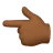 Backhand Index Pointing Left: Medium-Dark Skin Tone