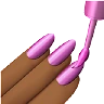 Nail Polish: Medium-Dark Skin Tone Emoji 💅🏾 image - Apple style