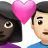 Couple With Heart: Woman, Man, Dark Skin Tone, Light Skin Tone