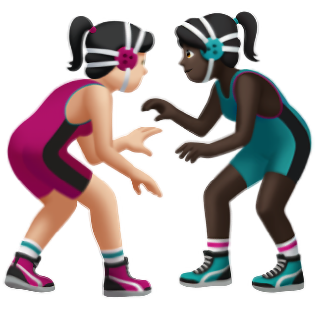 Women Wrestling: Light Skin Tone, Dark Skin Tone