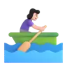 Woman Rowing Boat: Light Skin Tone Emoji 🚣🏻‍♀️ image - Microsoft 3D Fluent style