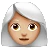 Woman: Medium-Light Skin Tone, White Hair