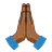 Folded Hands: Medium-Dark Skin Tone