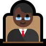 Man Judge: Dark Skin Tone Emoji 👨🏿‍⚖️ image - Microsoft Windows 10 Segoe UI Emoji style