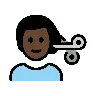 Man Getting Haircut: Dark Skin Tone Emoji 💇🏿‍♂️ image - OpenMoji style