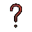 黒い疑問符の飾り