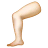 Leg: Light Skin Tone Emoji 🦵🏻 image - Samsung style