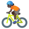Person Biking: Dark Skin Tone Emoji 🚴🏿 image - Google Noto Color style