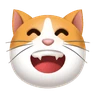 Uśmiechający się kot twarz z uśmiechniętymi oczami Emoji 😸 image - Huawei Harmony OS style